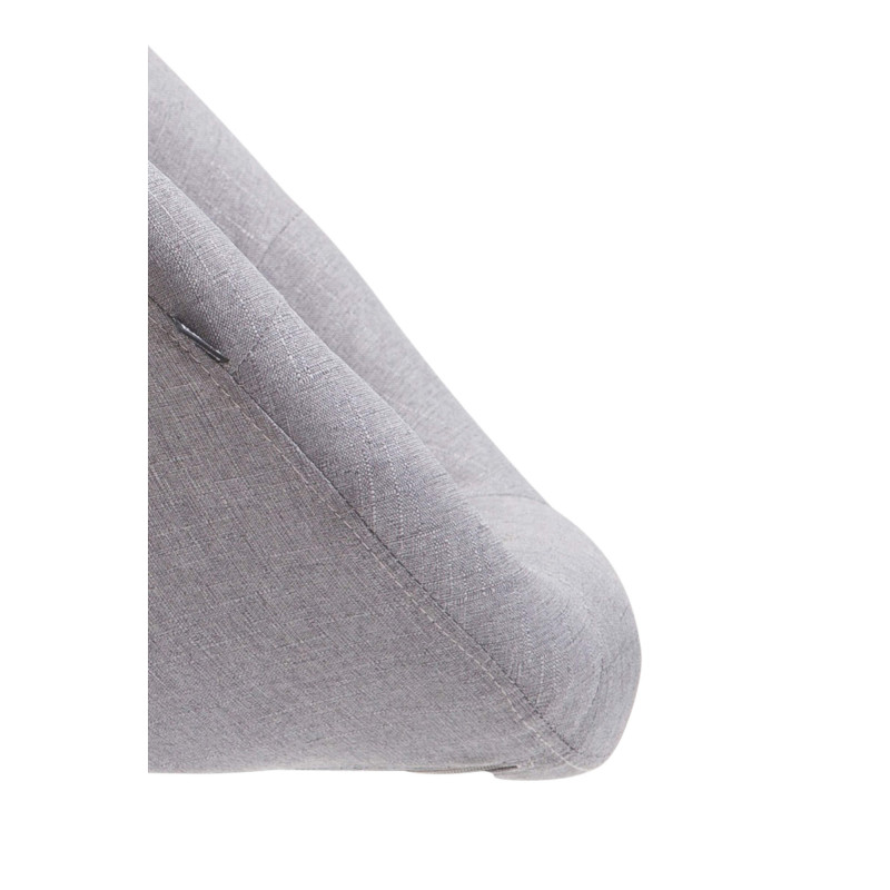 Taburete de bar London V2, tapizado en tela, gris cromado