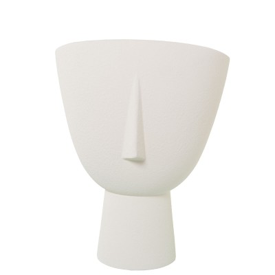 Vase Alexandra House Living Ecru Céramique Visage 27 x 27 x 36 cm