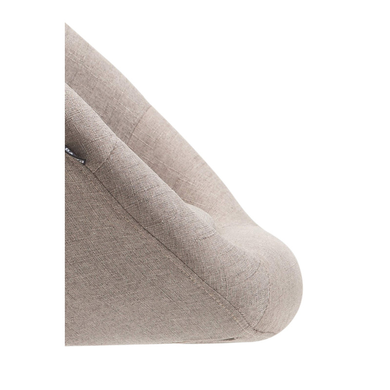 Tabouret de bar London V2, tissu, chrome, taupe