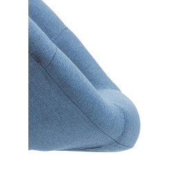 Taburete de bar London V2, tapizado, negro/azul