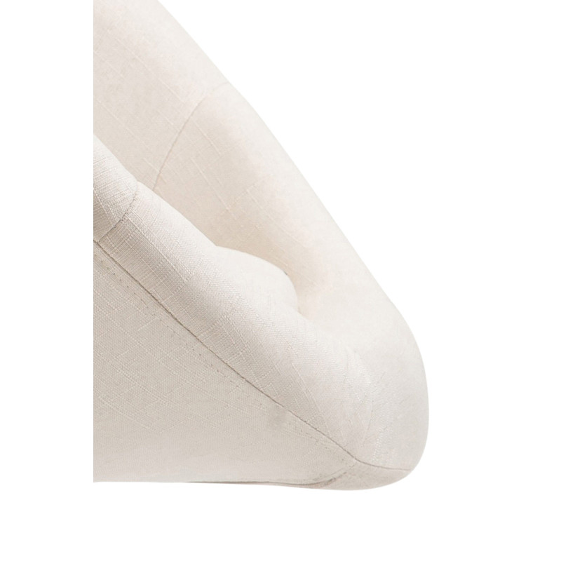 Banqueta de bar London V2, em tecido, preta e creme.