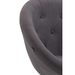 Banqueta de bar London V2, tecido: preto/cinza escuro