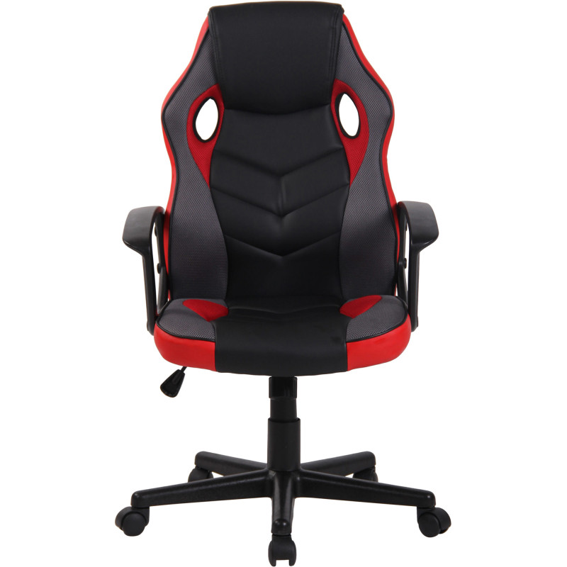 Chaise de bureau Glendale noir/rouge