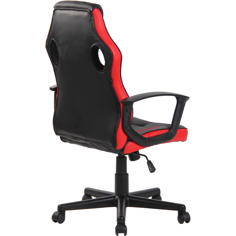 Chaise de bureau Glendale noir/rouge