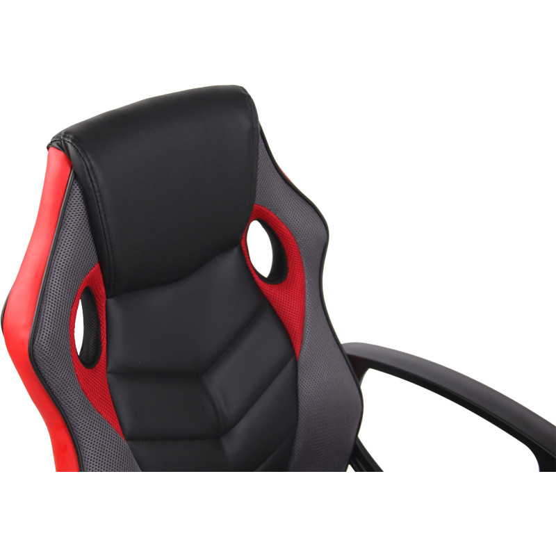 Chaise de bureau Glendale noir/rouge