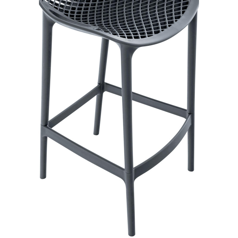 Juego de 2 taburetes de bar Air, gris oscuro