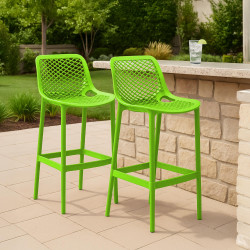 Lot de 2 tabourets de bar Air, verts