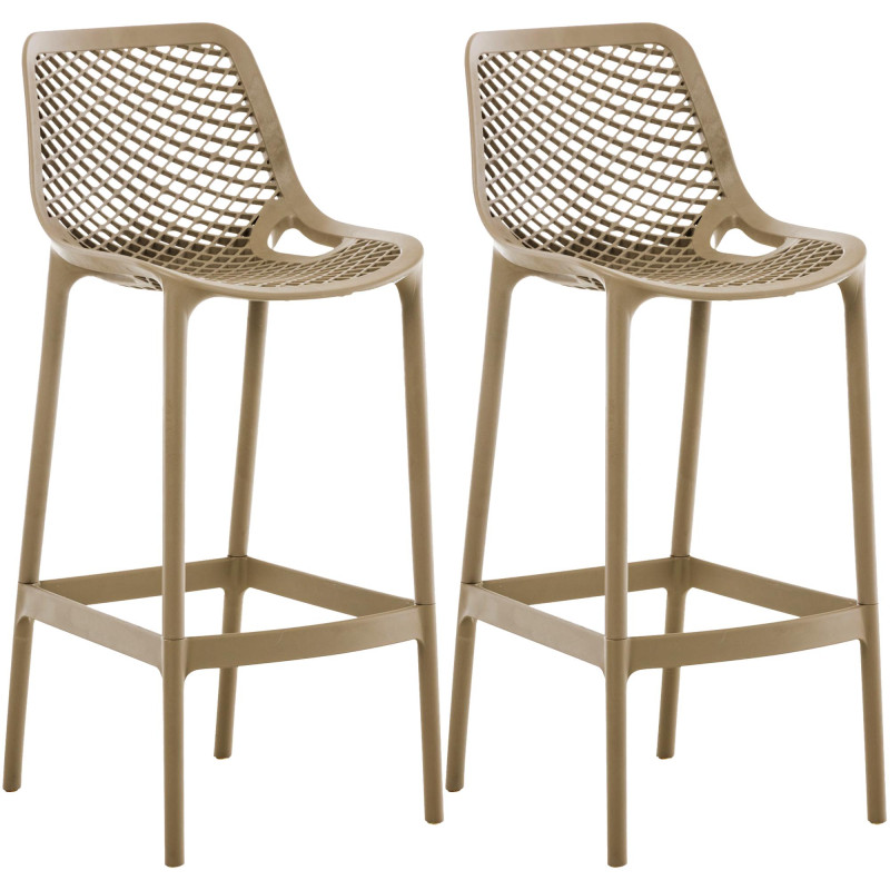 Conjunto de 2 banquetas de bar Air Mud