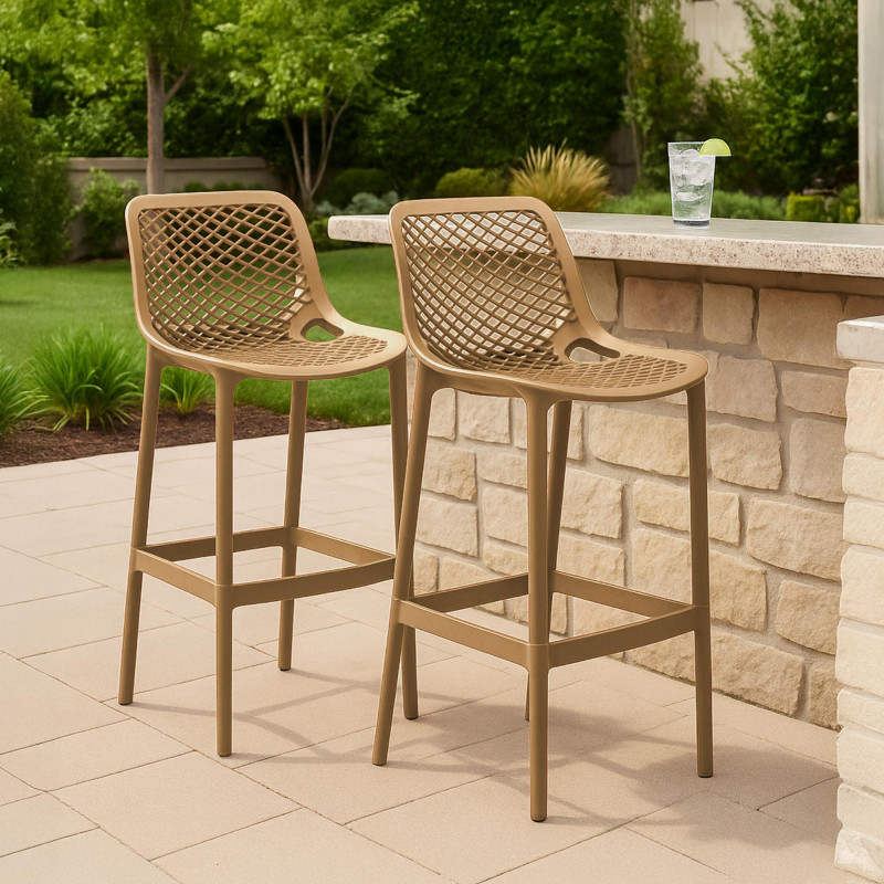 Conjunto de 2 banquetas de bar Air Mud