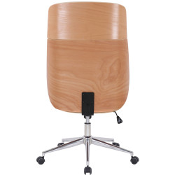 Chaise de bureau Varel en cuir artificiel naturel/noir