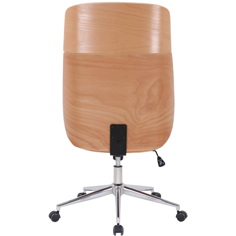 Chaise de bureau Varel en cuir artificiel naturel/noir