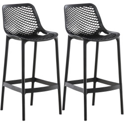 Lot de 2 tabourets de bar Air, noirs