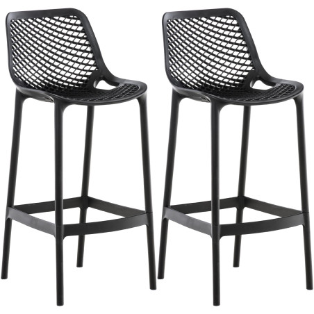 Lot de 2 tabourets de bar Air, noirs