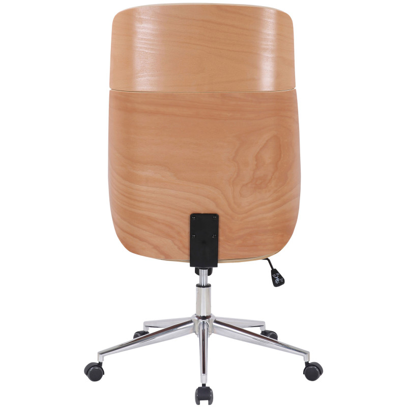 Chaise de bureau Varel en cuir artificiel nature/crème