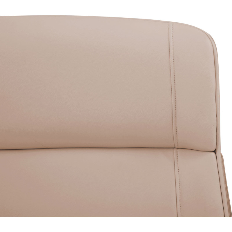Chaise de bureau Varel en cuir artificiel nature/crème