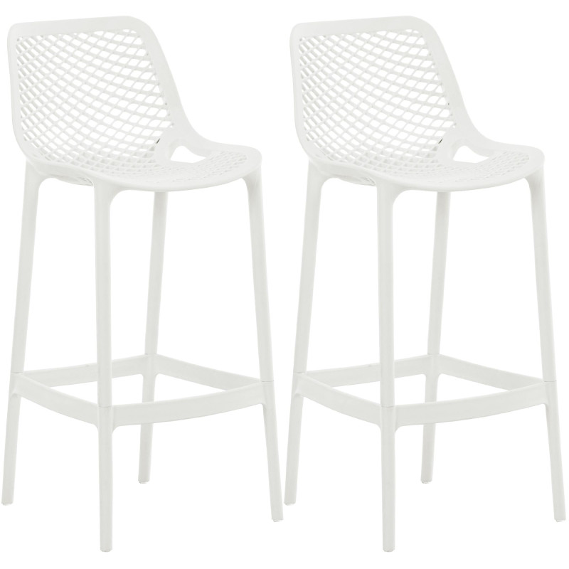 Set di 2 sgabelli da bar Air bianchi
