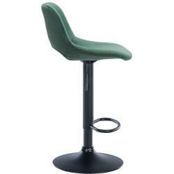 Lot de 2 tabourets de bar en velours Camden, noir et vert