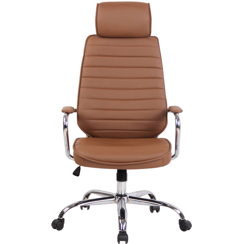 Chaise de bureau Rako marron clair