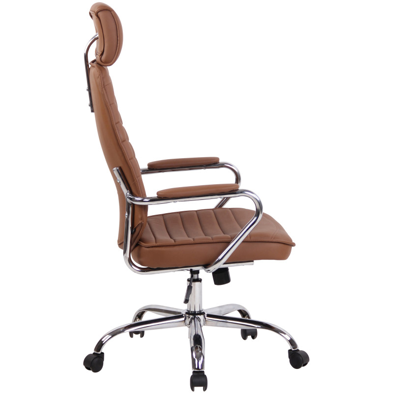 Chaise de bureau Rako marron clair