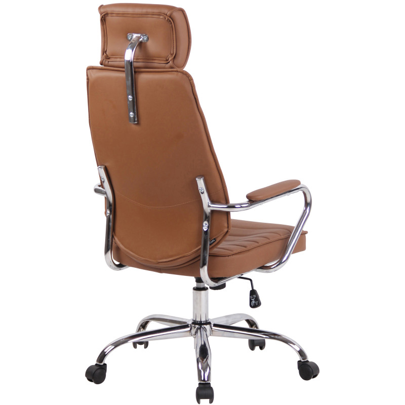 Chaise de bureau Rako marron clair