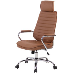 Chaise de bureau Rako marron clair