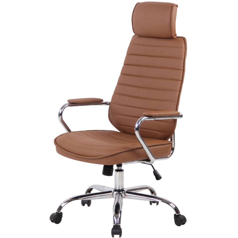 Chaise de bureau Rako marron clair