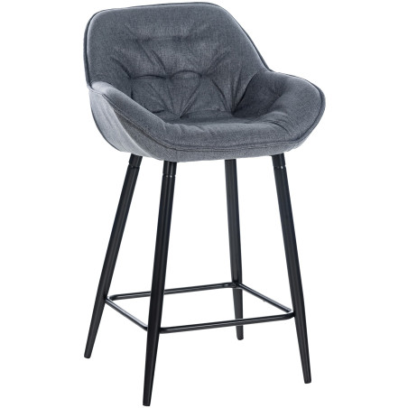 Tabouret de bar Gibson, tissu gris