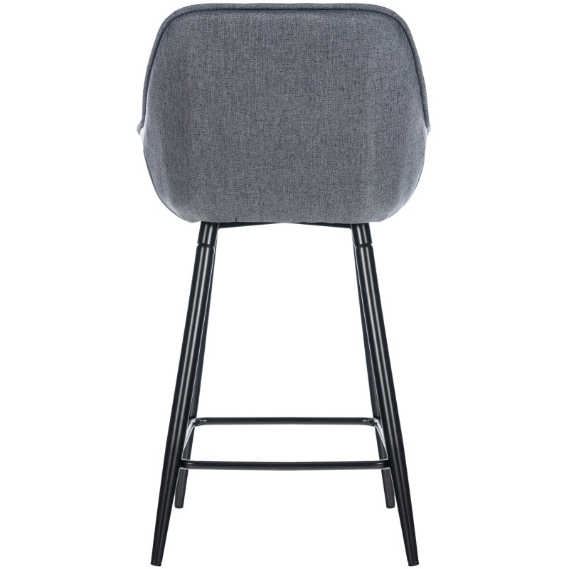 Tabouret de bar Gibson, tissu gris