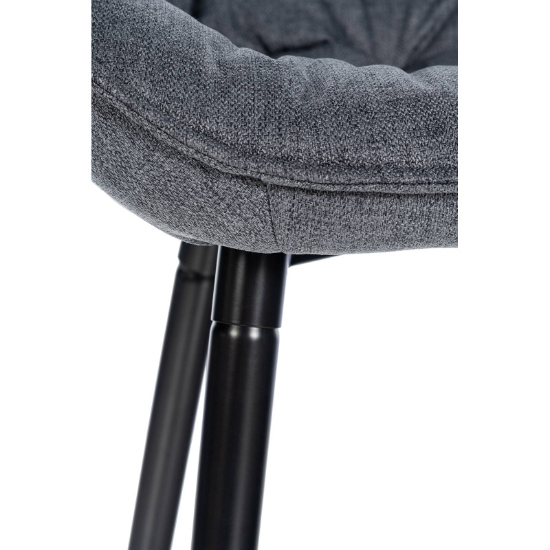 Taburete de bar Gibson, tela gris