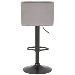 Tabouret de bar Jamie en velours gris