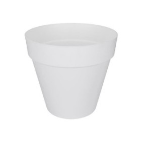 ELHO Pot de fleurs rond avec roues Loft Urban - Ш 40 cm - Blanc