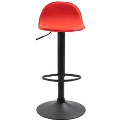 Taburete de bar Lana V2, negro/rojo