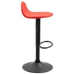 Taburete de bar Lana V2, negro/rojo