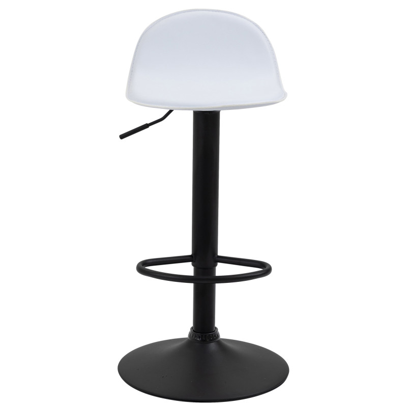 Tabouret de bar Lana V2, noir et blanc