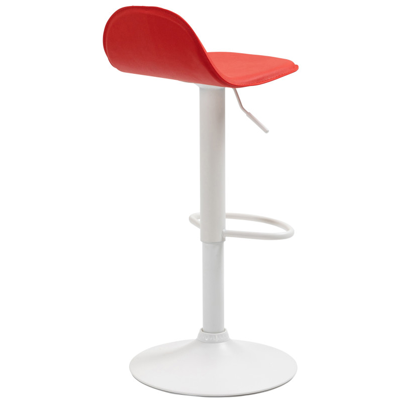 Tabouret de bar Lana V2, blanc/rouge