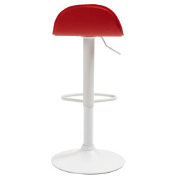 Tabouret de bar Lana V2, blanc/rouge