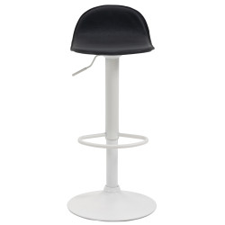 Tabouret de bar Lana V2, blanc/noir