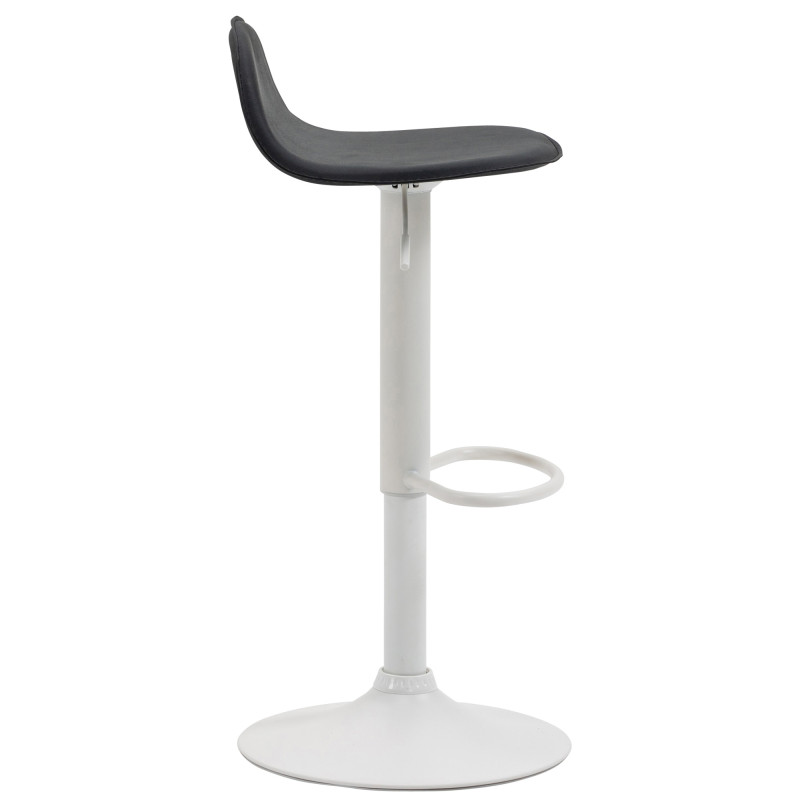 Tabouret de bar Lana V2, blanc/noir
