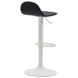 Tabouret de bar Lana V2, blanc/noir