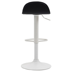 Tabouret de bar Lana V2, blanc/noir