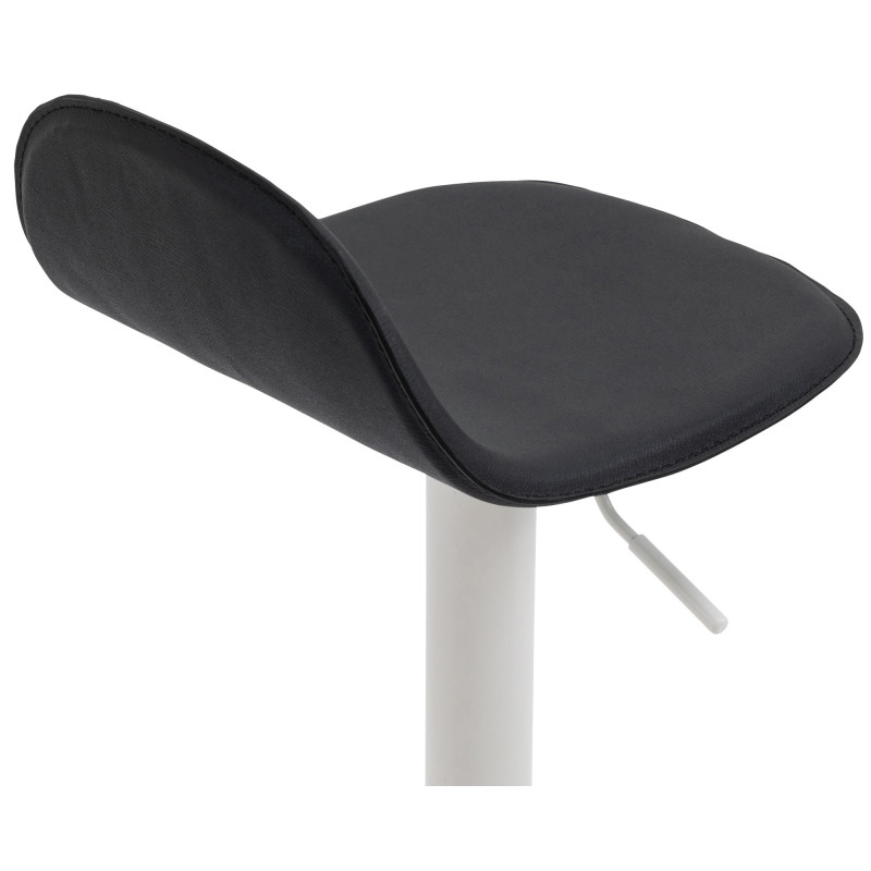 Tabouret de bar Lana V2, blanc/noir