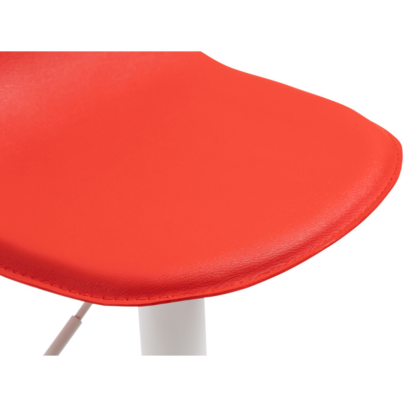 Ensemble de 2 tabourets de bar Lana V2 blanc rouge