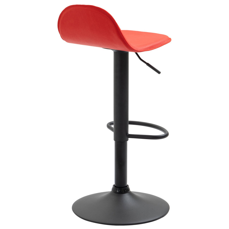 Ensemble de 2 tabourets de bar Lana V2 noir et rouge