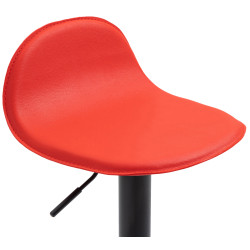 Juego de 2 taburetes de bar Lana V2 negro y rojo