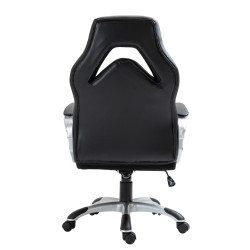 Chaise de bureau Foxton en similicuir noir/gris