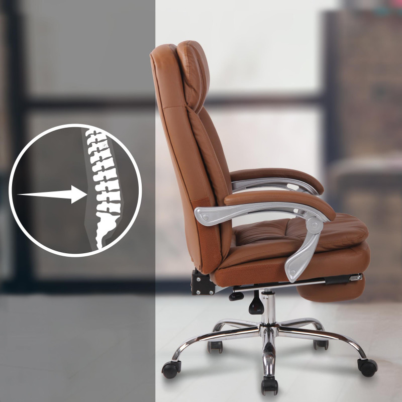 Chaise de bureau XL Troy marron clair