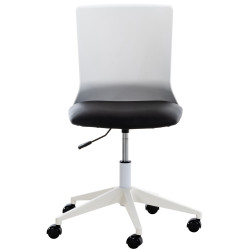 Chaise de bureau Apolda en cuir artificiel noir