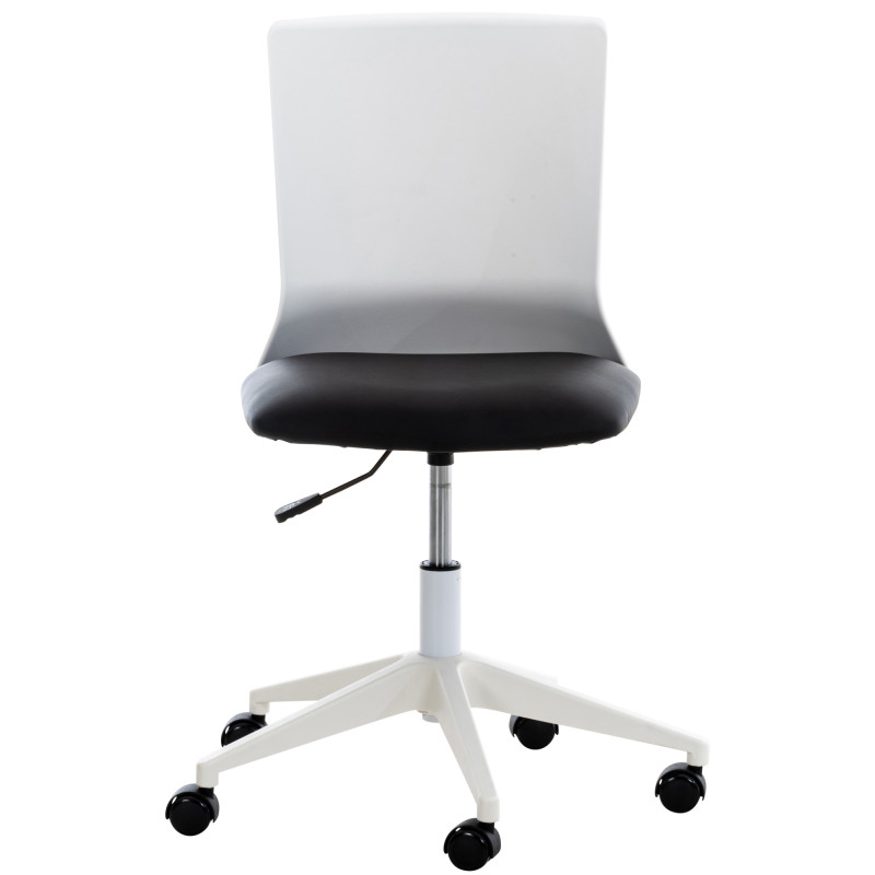 Chaise de bureau Apolda en cuir artificiel noir