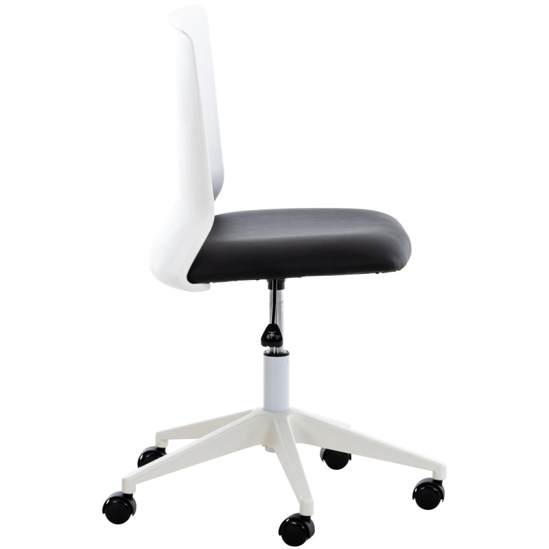 Chaise de bureau Apolda en cuir artificiel noir