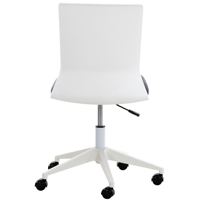 Chaise de bureau Apolda en cuir artificiel noir